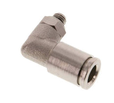 6mm x M 5 90Grad Winkelsteckverschraubung mit Außengewinde Messing NBR drehbar [2 Stück]