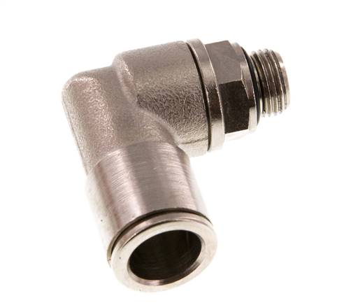 10mm x G1/8'' 90deg Winkel Steckverschraubung mit Außengewinde Messing NBR drehbar