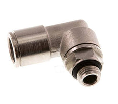 10mm x G1/8'' 90deg Winkel Steckverschraubung mit Außengewinde Messing NBR drehbar