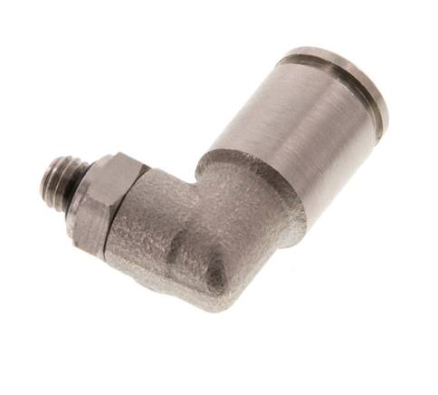 6mm x M 5 90Grad Winkelsteckverschraubung mit Außengewinde Messing NBR drehbar [2 Stück]