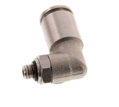 6mm x M 5 90Grad Winkelsteckverschraubung mit Außengewinde Messing NBR drehbar [2 Stück]