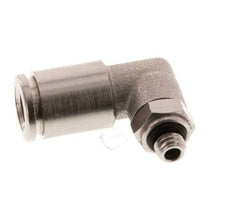 6mm x M 5 90Grad Winkelsteckverschraubung mit Außengewinde Messing NBR drehbar [2 Stück]