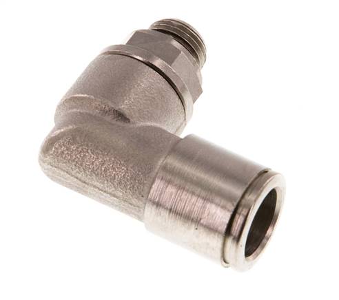10mm x G1/8'' 90deg Winkel Steckverschraubung mit Außengewinde Messing NBR drehbar