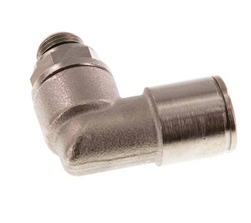 10mm x G1/8'' 90deg Winkel Steckverschraubung mit Außengewinde Messing NBR drehbar