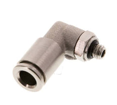 6mm x M 5 90Grad Winkelsteckverschraubung mit Außengewinde Messing NBR drehbar [2 Stück]