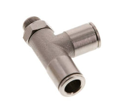 8mm x G1/8'' rechtwinkliges T-Stück Steckverschraubung mit Außengewinde Messing NBR drehbar