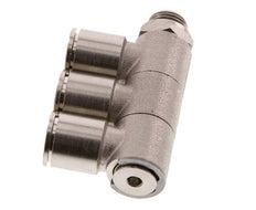 12mm x G1/4'' 3-Wege-Verteiler Steckverschraubung mit Außengewinde Messing NBR drehbar