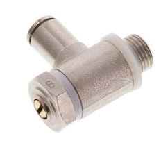 Durchflussregelventil Abgangswinkel 4 mm - G1/8'' Messing Schlitzschraube Banjo