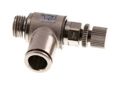 Durchflussregelventil Meter-In-Winkelstück 10 mm - G1/4'' Rändelschraube aus Messing