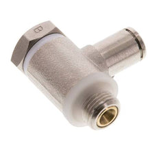 Durchflussregelventil Abgangswinkel 4 mm - G1/8'' Messing Schlitzschraube Banjo