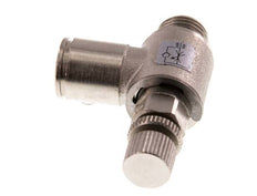Durchflussregelventil Meter-In-Winkelstück 10 mm - G1/4'' Rändelschraube aus Messing
