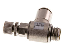 Durchflussregelventil Meter-In-Winkelstück 10 mm - G1/4'' Rändelschraube aus Messing
