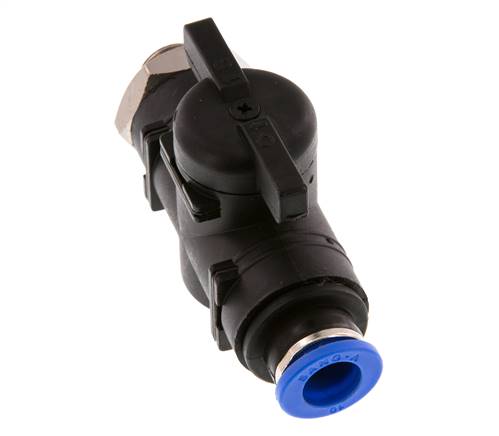 2-Wege-Kugelhahn in gerader Ausführung 10 mm - G1/4'' Kunststoff/Messing