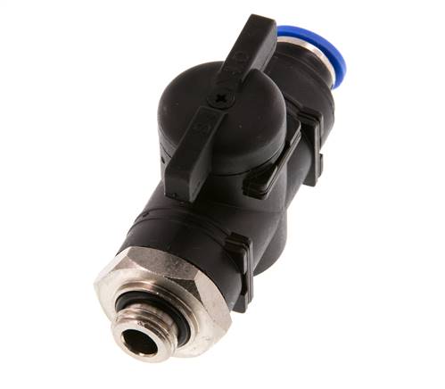 2-Wege-Kugelhahn in gerader Ausführung 10 mm - G1/4'' Kunststoff/Messing