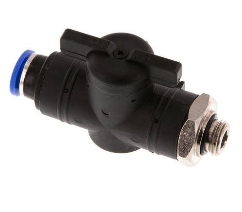 2-Wege-Kugelhahn in gerader Ausführung 10 mm - G1/4'' Kunststoff/Messing