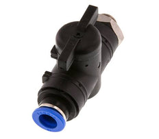 2-Wege-Kugelhahn in gerader Ausführung 10 mm - G1/4'' Kunststoff/Messing