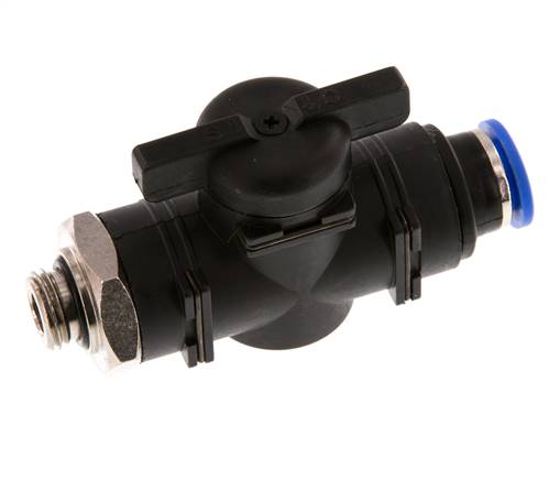 2-Wege-Kugelhahn in gerader Ausführung 10 mm - G1/4'' Kunststoff/Messing