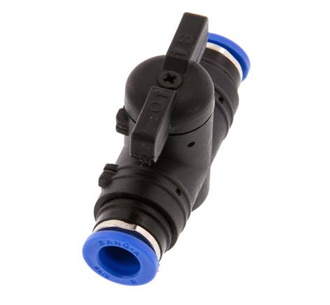 2-Wege-Kugelhahn, gerade, 8 mm, Kunststoff/Messing