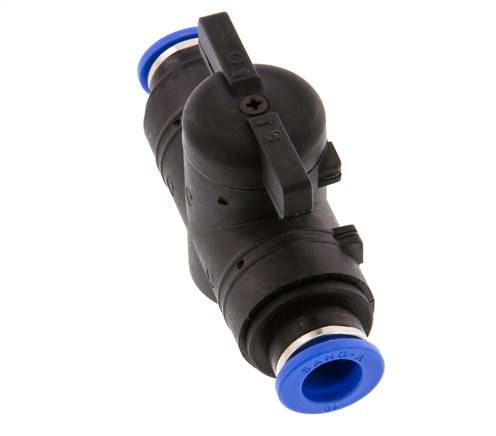 2-Wege-Kugelhahn, gerade, 10 mm, Kunststoff/Messing