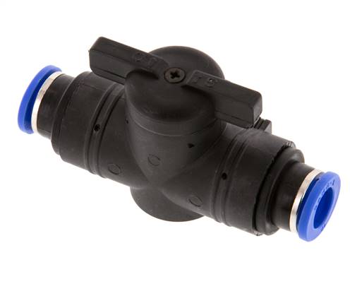 2-Wege-Kugelhahn, gerade, 10 mm, Kunststoff/Messing