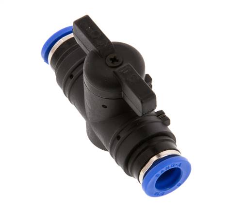 2-Wege-Kugelhahn, gerade, 8 mm, Kunststoff/Messing