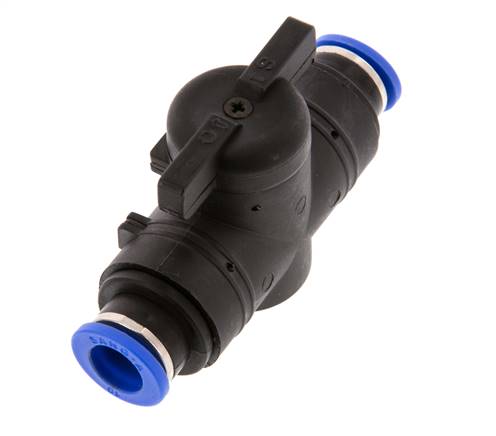 2-Wege-Kugelhahn, gerade, 10 mm, Kunststoff/Messing