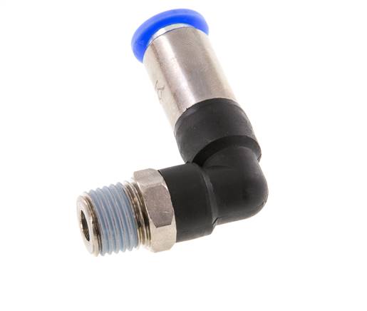 Steckverschraubung 8mm & R1/4'' männlich Selbstsicherndes Winkelstück Messing/PBT 0-10bar (0-145psi)
