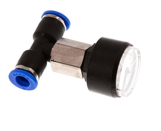 Manometer 6mm Union gerade 0-10 bar (0-145psi)