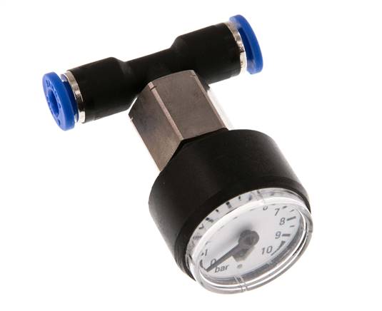 Druckmessgerät 4mm Union gerade 0-10 bar (0-145psi)