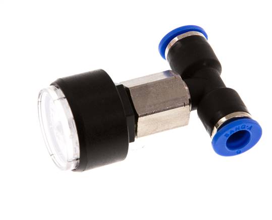 Manometer 6mm Union gerade 0-10 bar (0-145psi)