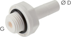 6mm x G1/8'' Steckfitting mit Außengewinde POM EPDM [10 Stück]