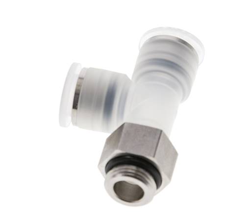 12mm x G3/8'' rechtwinkliges T-Stück Steckverschraubung mit Außengewinde PA/Edelstahl EPDM FDA drehbar