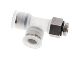12mm x G3/8'' rechtwinkliges T-Stück Steckverschraubung mit Außengewinde PA/Edelstahl EPDM FDA drehbar