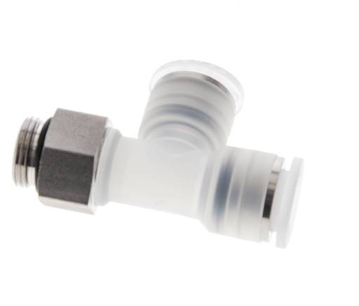 12mm x G3/8'' rechtwinkliges T-Stück Steckverschraubung mit Außengewinde PA/Edelstahl EPDM FDA drehbar