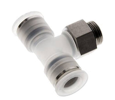 12mm x G3/8'' Inline T-Stück Steckverschraubung mit Außengewinde PA/Edelstahl EPDM FDA drehbar