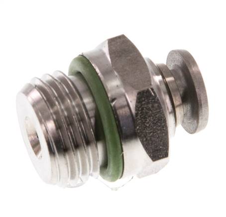 4mm x G1/4'' Steckverschraubung mit Außengewinde Edelstahl FKM