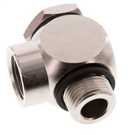 G1/2'' Messing vernickelt Banjo Fitting mit Außen- und Innengewinde mit Hohlschraube mit O-Ring drehbar