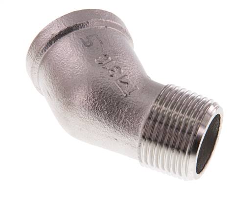 Rp 3/4'' x R 3/4'' F/M Edelstahl 45 Grad Winkelverschraubung 16 Bar