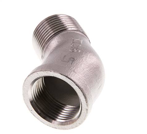 Rp 3/4'' x R 3/4'' F/M Edelstahl 45 Grad Winkelverschraubung 16 Bar