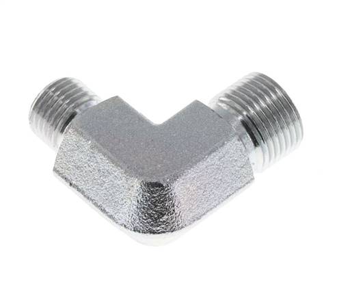 90 Grad abgewinkelte Reduzierverschraubung G3/8'' x G1/2'' Hochdruckstahl 60° Konus 325bar (4566.25psi) Hydraulik