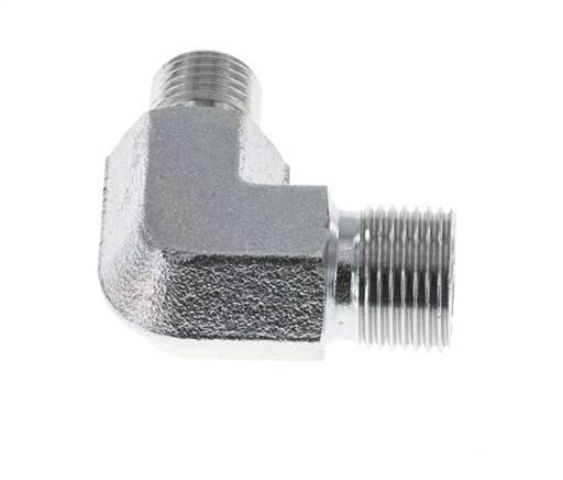 90 Grad abgewinkelte Reduzierverschraubung G3/8'' x G1/2'' Hochdruckstahl 60° Konus 325bar (4566.25psi) Hydraulik