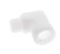 90 Grad abgewinkeltes Anschlussstück G3/8'' Außengewinde x Innengewinde Polypropylen (pp) 10 bar (140,5 psi) FDA