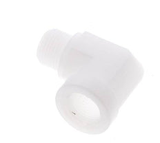 90 Grad abgewinkeltes Anschlussstück G3/8'' Außengewinde x Innengewinde Polypropylen (pp) 10 bar (140,5 psi) FDA