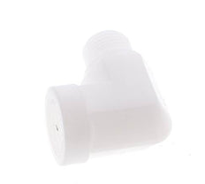 90 Grad abgewinkeltes Anschlussstück G3/8'' Außengewinde x Innengewinde Polypropylen (pp) 10 bar (140,5 psi) FDA