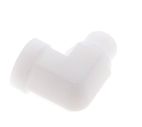 90 Grad abgewinkeltes Anschlussstück G3/8'' Außengewinde x Innengewinde Polypropylen (pp) 10 bar (140,5 psi) FDA