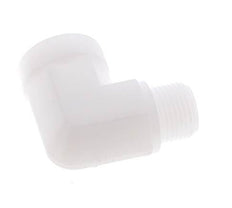 90 Grad abgewinkeltes Anschlussstück G3/8'' Außengewinde x Innengewinde Polypropylen (pp) 10 bar (140,5 psi) FDA