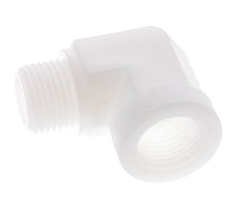 90 Grad abgewinkeltes Anschlussstück G1/2'' Außengewinde x Innengewinde Polypropylen (pp) 10bar (140,5psi) FDA