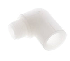 90 Grad abgewinkeltes Fitting G1/2'' Außengewinde x Innengewinde PVDF 10bar (140,5psi) FDA