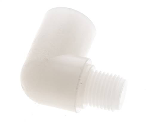 90 Grad abgewinkeltes Fitting G1/4'' Außengewinde x Innengewinde PVDF 10bar (140,5psi) FDA