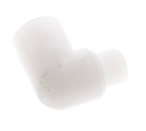 90 Grad abgewinkeltes Fitting G3/8'' Außengewinde x Innengewinde PVDF 10bar (140,5psi) FDA